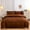 Brown, variant on ZZkhGO Solid Color Washed 4 Piece Bedding Set, Soft Breathable Cotton Duvet Cover with 2 Pillowcases, All Season Comforter Cover for King Size Bed, Home Bedroom Decor, Yellow