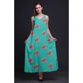 thumbnail image 4 of Bimba Robe Longue Décontractée pour Femmes en Rayonne à Fleurs à Bretelles Spaghetti Maxi d'Été - Petit, 4 of 5