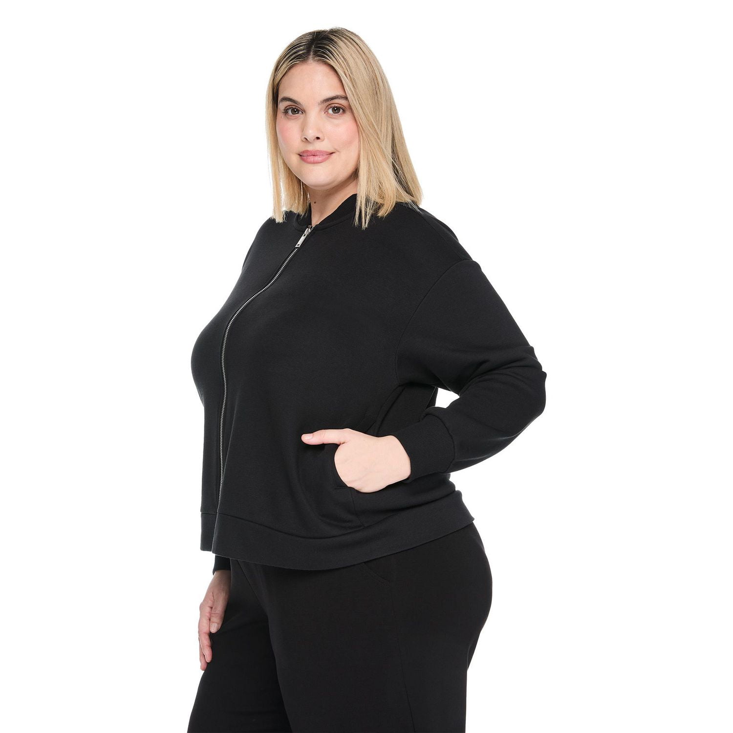 Lane Bryant Women's Plus Full Zip Bomber Jacket