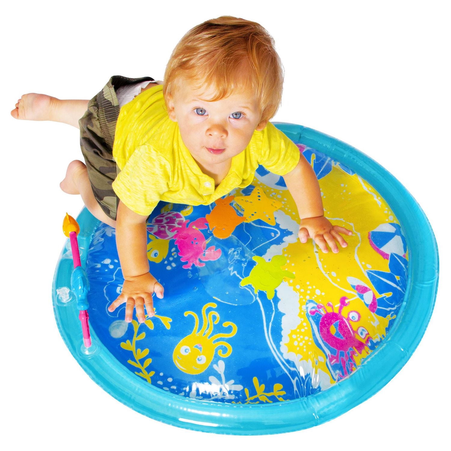 Spark Create Imagine – Centre d'activités à bulles d'eau – Tapis de jeu « Vagues de l'océan » – Pour nourrissons – 24 po
