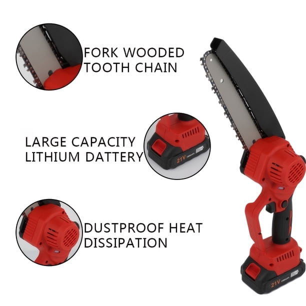 8-Inch Mini Chainsaw, 21V Cordless Electric Chainsaw with