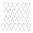 thumbnail image 1 of Unique Bargains Shower Curtain Ring Hooks Metal for Shower Rods Curtains Liners 25pcs, 1 of 4