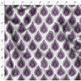 thumbnail image 4 of Soimoi Purple polyester Crepe Fabric Floral Block Printed Craft Fabric by the Yard 52 Inch Wide, 4 of 5