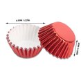 thumbnail image 4 of 100 Pieces Cupcake Paper Liners Mini Non-Stick Muffin Baking Molds DIY Pastry Chocolate Home Kitchen Bakeware, Red, 4 of 6