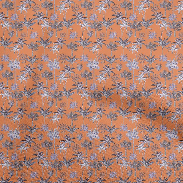 oneOone Rayon Orange Fabric Tropical Sewing Craft Projects Fabric Prints By Yard 56 Inch Wide