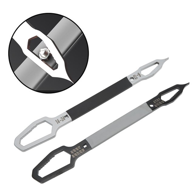 Ccdes Wrench,Double End Wrench,2Pcs Wrench 6‑24mm Double End Self Tightening Multifunctional Hand Tool Set Kit For Repair
