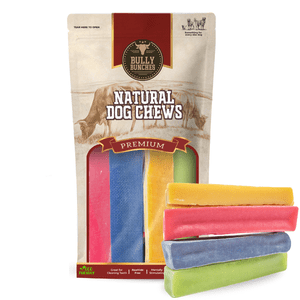 Bully Bunches Flavour Pack Yak Cheese Himalayan Chews All Natural Dog Treats Medium 4 Pack (Strawberry, Blueberry, Mint, Regular)