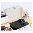 thumbnail image 2 of Portable Vinyl Record Player Vintage Handheld Leather Case Vinyl Record Player Phono Speaker, 2 of 6