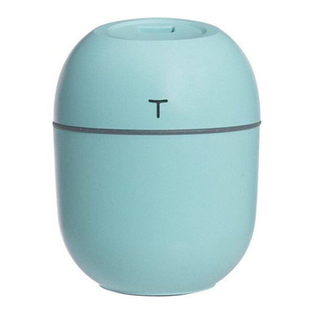 LED 220ml Indoor Humidifier USB Moisturizing Aroma Powered Moisturizing Aroma Air Diffuser Night Light Column Shape Cool Mist Atomizer Mini Green