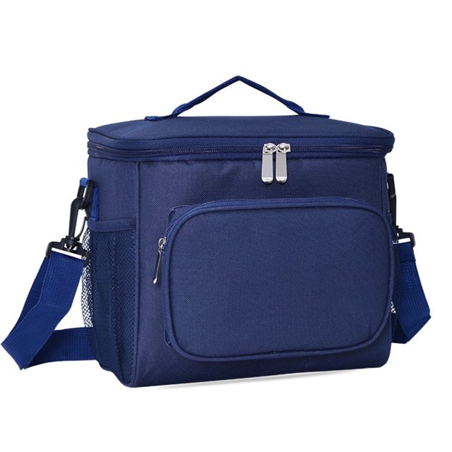 YOPTOP Grand Sac à Lunch Isolé 10 L Réutilisable Étanche Boîte à Lunch pour Adultes Hommes Femmes Sac à Lunch, Bleu