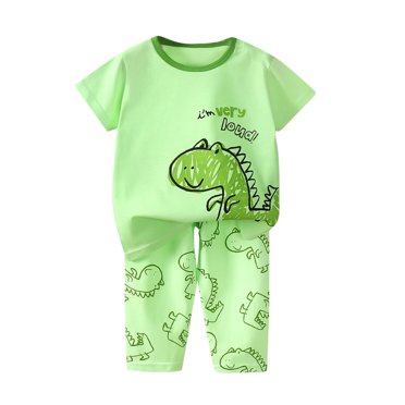 Summer Outfit Sets for Kids Clothes,Boys Outfit Sets,Boys Fashion Casual New Spring And Summer Children's Short Sleeve And Long Pants Pajamas Set Two-Piece Set