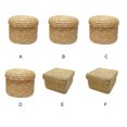 thumbnail image 4 of facefd Storage Basket Lid Straw Woven Pastoral Handmade Storaging Box Space Saving Rattan Baskets Kitchen Decor Snack Round Large Square Large, 4 of 6