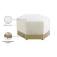 thumbnail image 5 of Meridian Furniture Marquis Cream Velvet Ottoman, 5 of 5