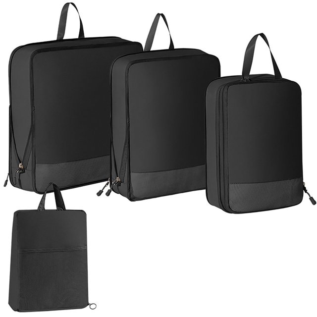 LCXmlly Waterproof Luggage Organizer 3Pcs 4Pcs Storage Travel Packing Set Double Zipper Luggage Organizer