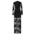 thumbnail image 4 of Robe Longue Élégante en Dentelle à Col en V à Manches Longues, Robe de Soirée Formelle pour Femmes, 4 of 7