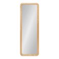 thumbnail image 2 of Kate and Laurel Pao Modern Rounded Rectangular Wall Mirror, 16 x 48, Natural Wood, Decorative Scandinavian Tall Wood Mirror with Radius Corners for Vertical or Horizontal Display, 2 of 9