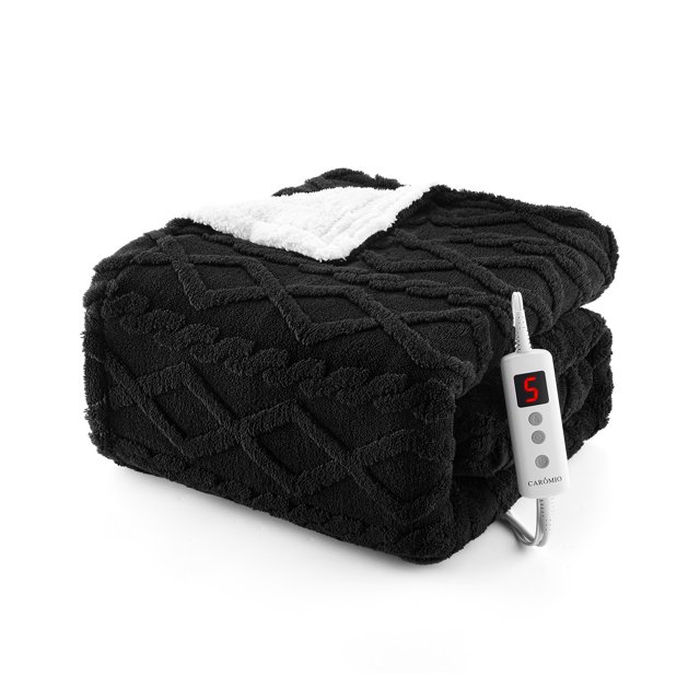 Electric Heated Throw Blanket - 10 Adjustable Heat Levels, 10-Hour Timer, ETL Certified, Portable, Washable, Fast Heating - 50x60 inches