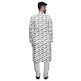 thumbnail image 3 of Atasi Kurta à Manches Longues Imprimé, Boutonné, Asymétrique, Kurta de Designer pour Garçons, 3 of 5