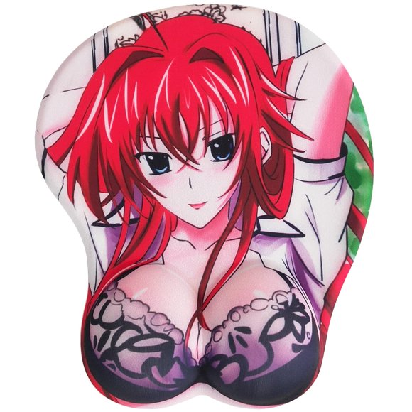 BETOMSPS Tapis de Souris Confortable Tapis de Souris de Jeu Tapis de Souris d'Ordinateur Mignon avec Soutien du Poignet Anime Rouge, Tapis de Souris Amusants pour le Travail