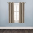 thumbnail image 1 of Mainstays Faux Suede 63" Drapery Grommet Window Curtains Panel, Taupe, 1 of 6