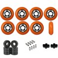 thumbnail image 1 of Replacement Rollerblade Inline Skate Wheels Outdoor, Ceramic Bearings, Orange 80mm 89A, 1 of 1
