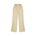 thumbnail image 4 of FAIWAD Women's Wide Leg Pants High Elastic Waisted Button Business Work Trousers Long Straight Pants, 4 of 6
