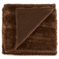 thumbnail image 1 of Bouclair Brown Ellyn Faux Fur Throw 50x60 in (127x152 cm), 1 of 10