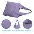 thumbnail image 3 of Unique Bargains Canvas Tote Bag Canvas Shoulder Bag Personalized Reusable Handbag Purple, 3 of 5
