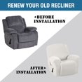 thumbnail image 2 of CHOK 2024 1-Piece Jacquard Spandex Recliner Stretch Slipcover  Navy, 2 of 7
