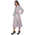 thumbnail image 2 of Moomaya Printed Long Robe With Pockets Cotton Bride Getting Ready Dress, 2 of 6