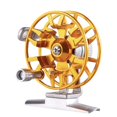 thumbnail image 4 of DYNWAVECA Ice Fishing Reel 53mm Line Wheel All Ratio 1:1 Fly Reel Tools Multipurpose Lightweight Portable for Fresh or Water Golden, 4 of 9