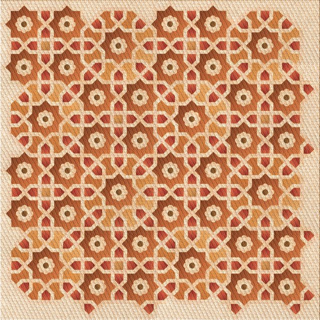 Ahgly Company Tapis d'Intérieur Lavable en Machine Carré Orange Rouge Orange Transitionnel, 7 Pieds Carré