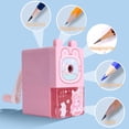 thumbnail image 4 of Fridja Manual Pencil Sharpener Hand Pencil Sharpener Pencil Sharpener for Standard Pencils, Colored Pencils and Makeup Pencils for Classroom, Home, Office Use (Pink), 4 of 6
