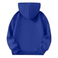 thumbnail image 3 of Haut à Épaule Enfants Uni à Manches Longues Chandail à Capuchon Sport Décontracté, 3 of 7