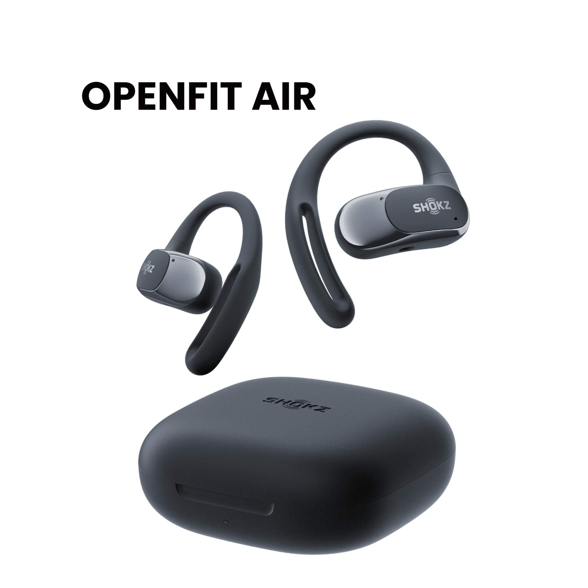 美品　Shokz OpenFit Air ブラック 完全ワイヤレスイヤホン Shokz OpenFit Air, True Wireless, Built-In Smart Microphone, Black
