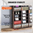 thumbnail image 3 of VEVOR Media Storage Cabinet 12 Layers Adjustable DVD Shelves 1080 CDs Espresso, 3 of 9