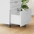 thumbnail image 4 of BeesClover File Cabinet with Lock, Mobile Wood Filing Cabinet for Home Office, Under Desk Storage Organizer with Wheels, 4 of 5