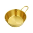 thumbnail image 1 of Dvkptbk A Plates Cooking Snack Seasoning Bowl with Handle, Golden Rice Bowl, Hot and Cold Wine Bowl, Stainless Steel Rice Wine Bowl Kitchen Essentials, 1 of 2