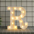 thumbnail image 1 of LED Marquee Letter Lights Sign, Light Up Alphabet Letter for Home Party Wedding Decoration(R）, 1 of 8