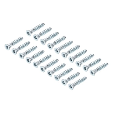 Uxcell Furniture Confirmat Screw 6.3x40mm Hex Socket Wood Screws Zinc Plated 20pcs