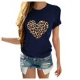 thumbnail image 2 of TIMIFIS T-Shirts de la Saint-Valentin Grande Taille pour Femmes Été Manches Courtes Col Rond T-Shirt Hauts Décontractés Amples Mignons T-Shirt Imprimé Cœur d'Amour, 2 of 6