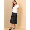 thumbnail image 2 of INSPIRE CHIC Women's Flat Collar Elastic Cuff Bow Decor Blouse Top, 2 of 6