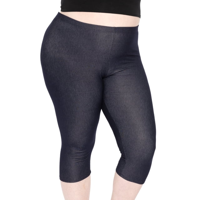 Stretch Is Comfort Women's Plus Size Knee Length Leggings| Adult X-Large - 7x