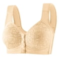 thumbnail image 1 of New Soft Padded Front Closure Bra For Women Comfortable Wireless And Steel Vest Style Plus Size Women S Bras Sports Bra Women Bra with Back Support Women Bras plus Size Front Close Work Out Bra Back, 1 of 8