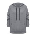 thumbnail image 5 of cfhntfmh Womens Hoodies Fall Fashion 2024 Drawstring Sweatshirts Pullover Long Sleeve Solid Color Fall Outfits, 5 of 5