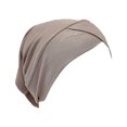 thumbnail image 1 of Brown Heardband Women Casual Multicolor Forehead Cap Fashion Solid Color Hijab Muslim Base Cap, 1 of 2