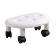 thumbnail image 4 of GROWTH TANK Tabouret Roulant Robuste Robuste Petit Repose-Pieds Mobile Mini Tabouret Blanc, 4 of 9