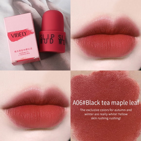 FSTDelivery Beauty & Personal Care! Matte Seal Lip Mud Face Lip Glaze Cheek Cheek Cheek Red Mouth Red Lip Brush Lovely Six Colors, Makeup Set Christmas Gift for Women Girlfriend Makeup Set