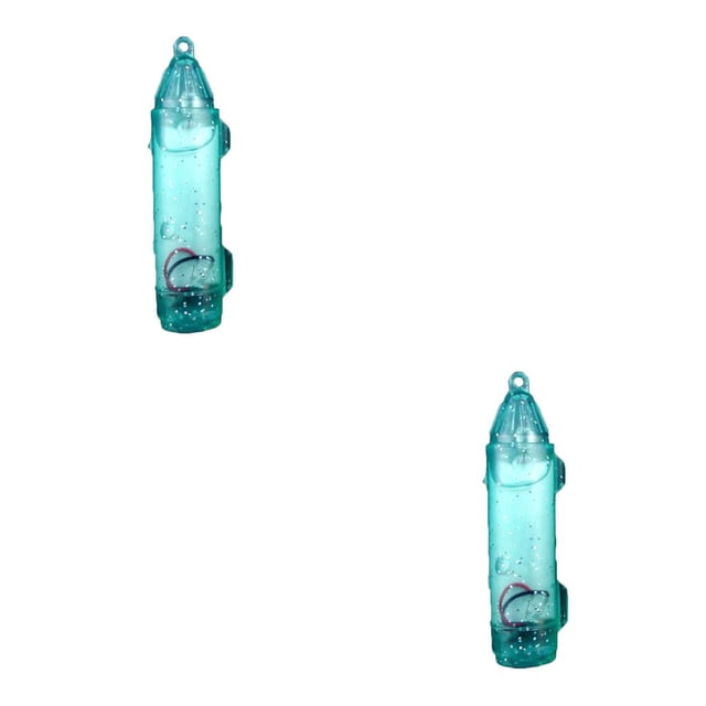 kurtrusly Mini Fishing Light Portable LED Underwater Fish Lure Lamp DIY Fishing Bait blue 2Set