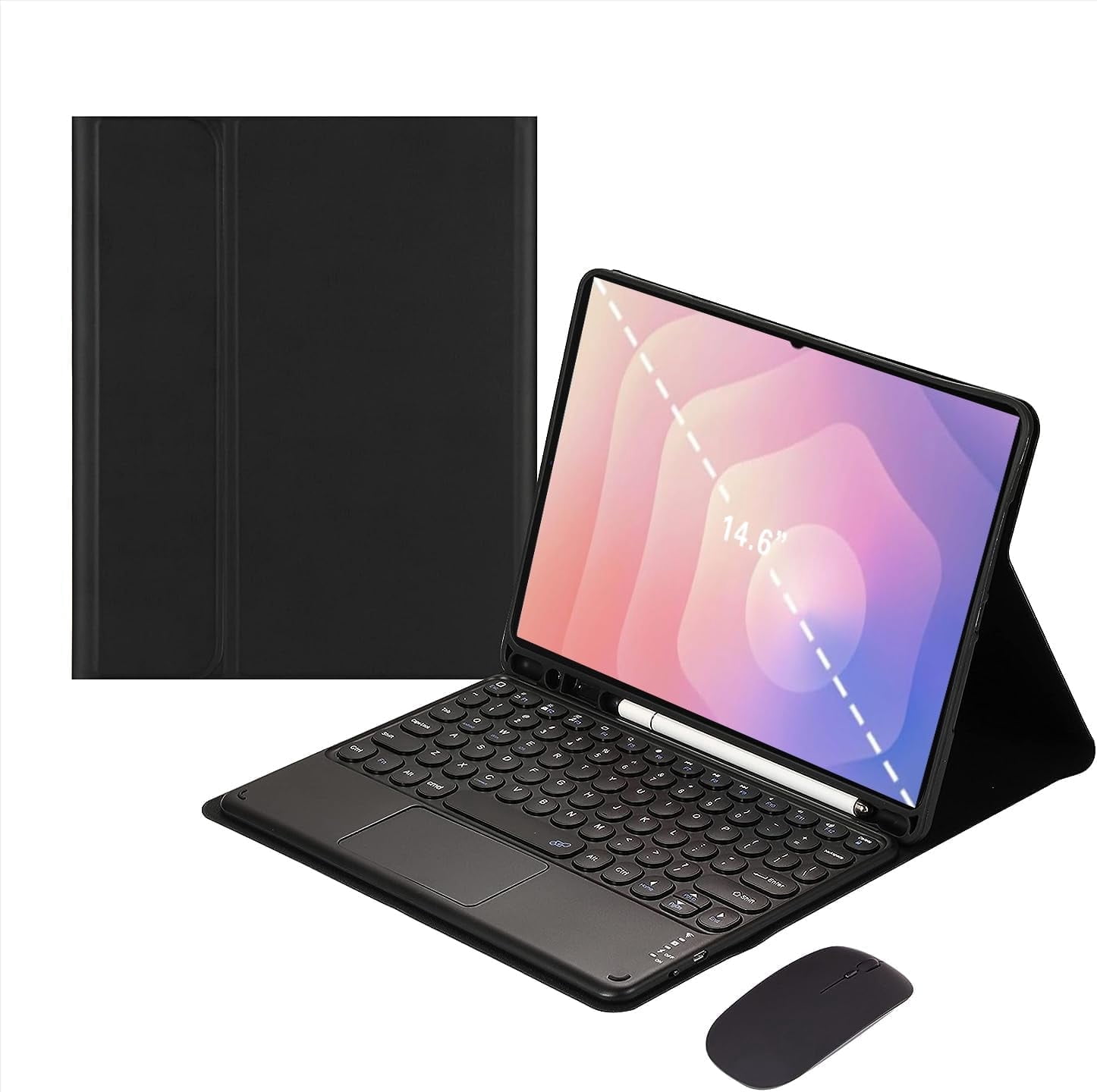 Touch Keyboard Case with Mouse for Samsung Galaxy Tab S11 Ultra 14.6" 2025 (SM-X930/SM-X936B), Magnetically Detachable Bluetooth Keyboard, Slim Stand Cover
